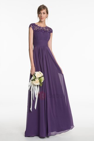 Fancy Cap Sleeves Long Bridesmaid Dress